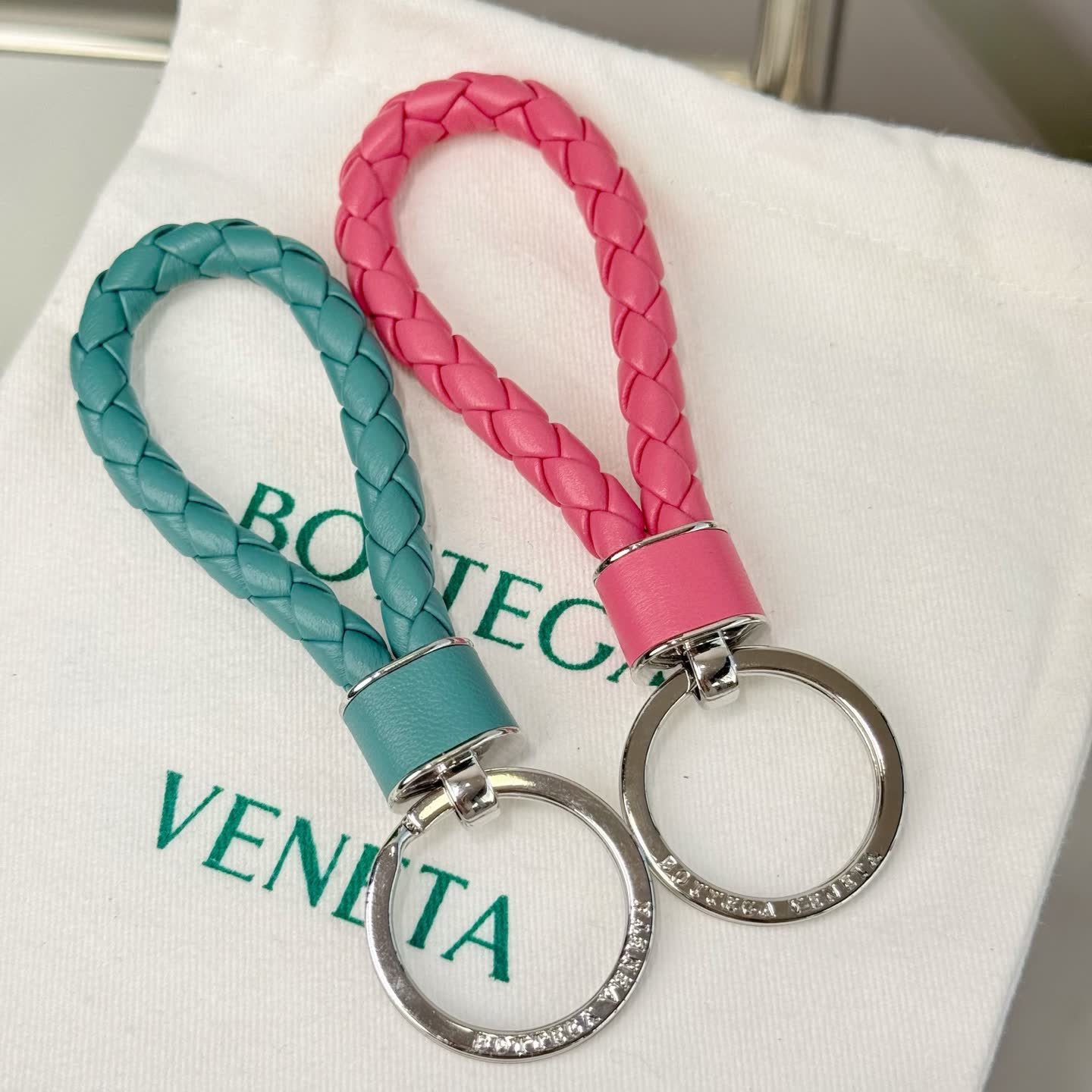 Bottega Veneta Leather Keychain